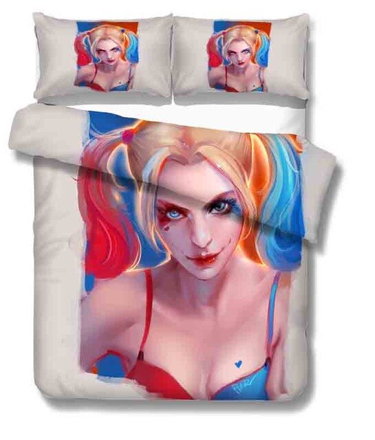 Suicide Squad Cartoon Harley Quinn 2220 Duvet Cover and Pillowcase Set Bedding Set