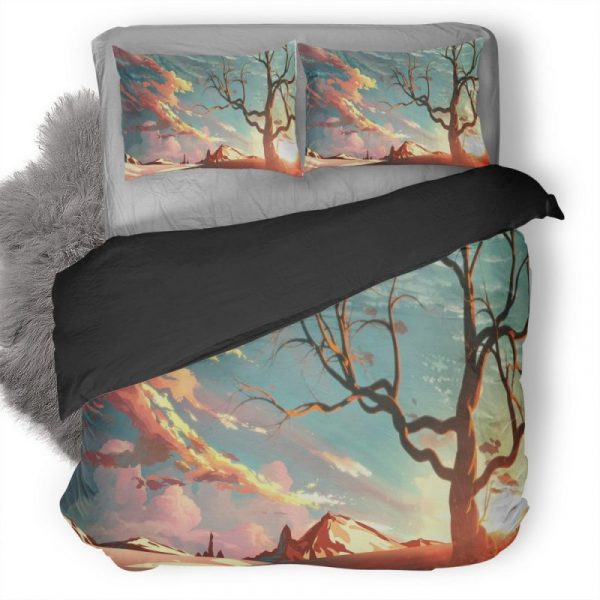 Sun Beautiful Painting Duvet Cover and Pillowcase Set Bedding Set