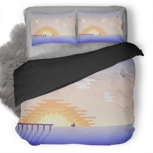 Sun Boat Minimal Rm Duvet Cover and Pillowcase Set Bedding Set