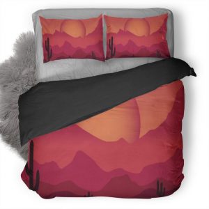 Sun Desert Art 4X Duvet Cover and Pillowcase Set Bedding Set