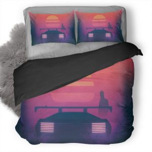 Sun Man Standing Front Of Car A0 Duvet Cover and Pillowcase Set Bedding Set