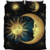 Sun Moon And Stars Duvet Cover and Pillowcase Set Bedding Set