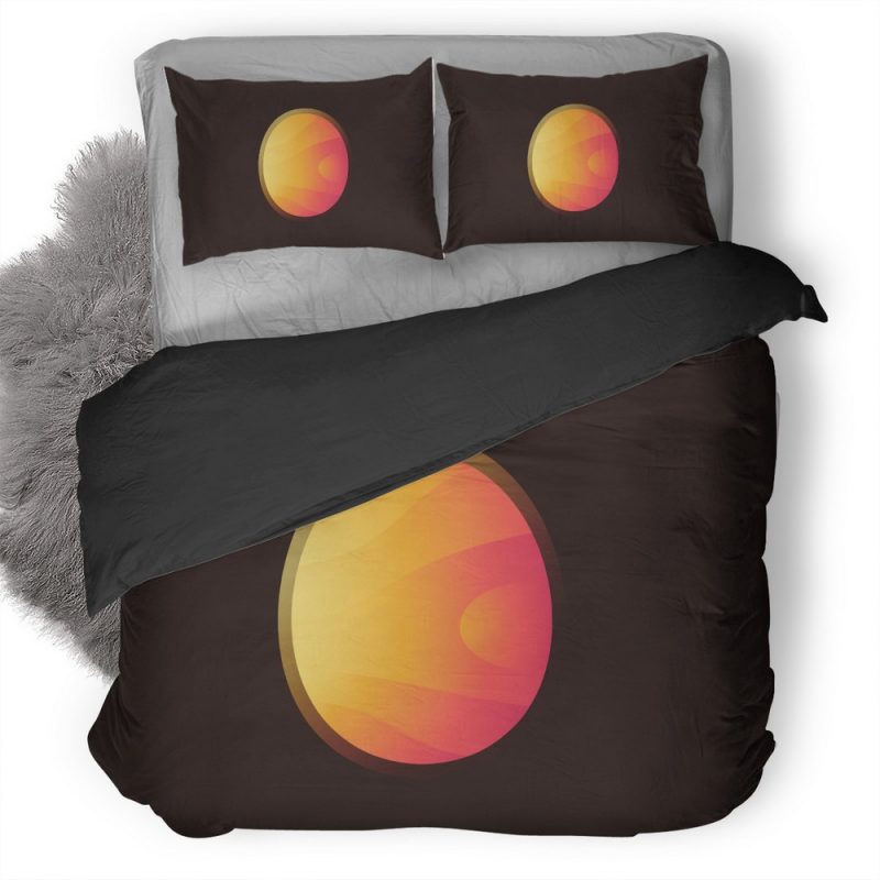 Sun Planet Minimalist G3 Duvet Cover and Pillowcase Set Bedding Set