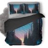 Sundown Landscape Minimalist C6 Duvet Cover and Pillowcase Set Bedding Set