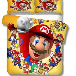 Super Mario Bros 2212 Duvet Cover and Pillowcase Set Bedding Set