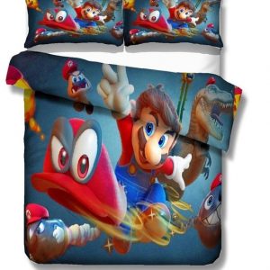 Super Mario Bros 2213 Duvet Cover and Pillowcase Set Bedding Set