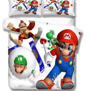 Super Mario Bros 2218 Duvet Cover and Pillowcase Set Bedding Set