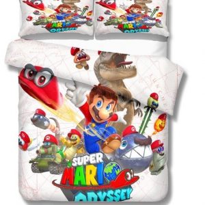 Super Mario Bros 2219 Duvet Cover and Pillowcase Set Bedding Set