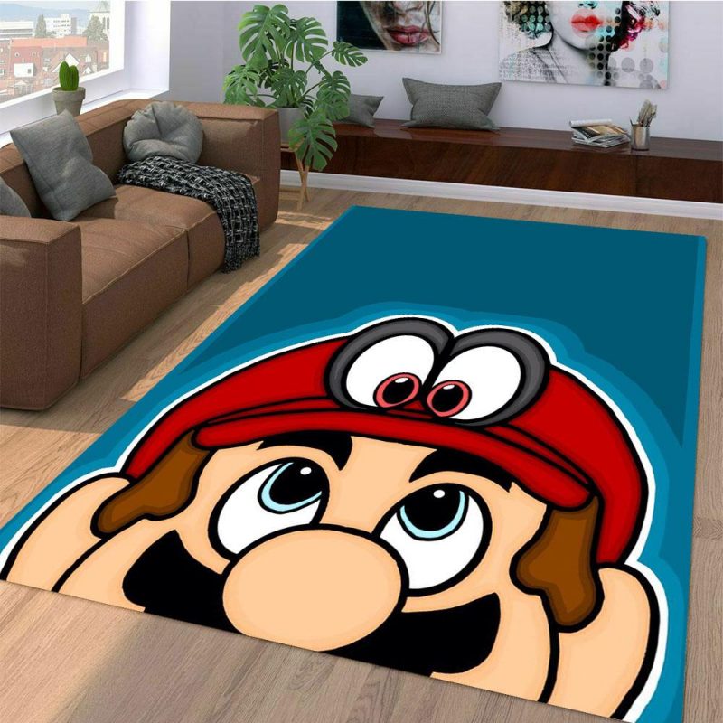 Super Mario Close Up Living Room Rug Carpet