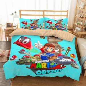 Super Mario Odyssey 1 Duvet Cover and Pillowcase Set Bedding Set