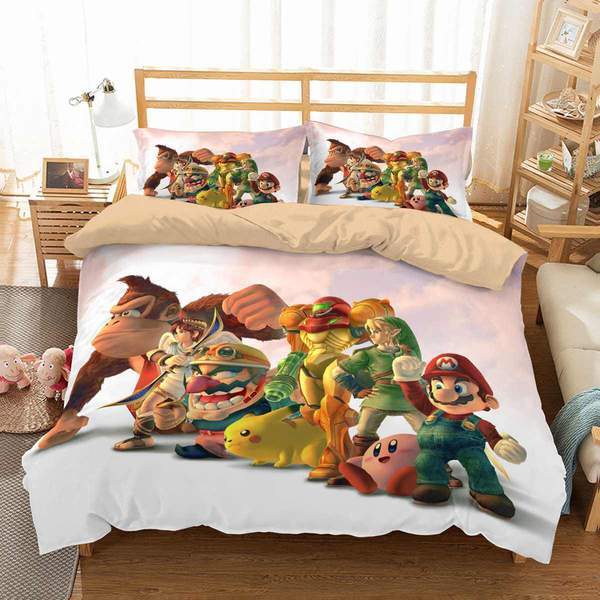 Super Smash Bros Duvet Cover and Pillowcase Set Bedding Set