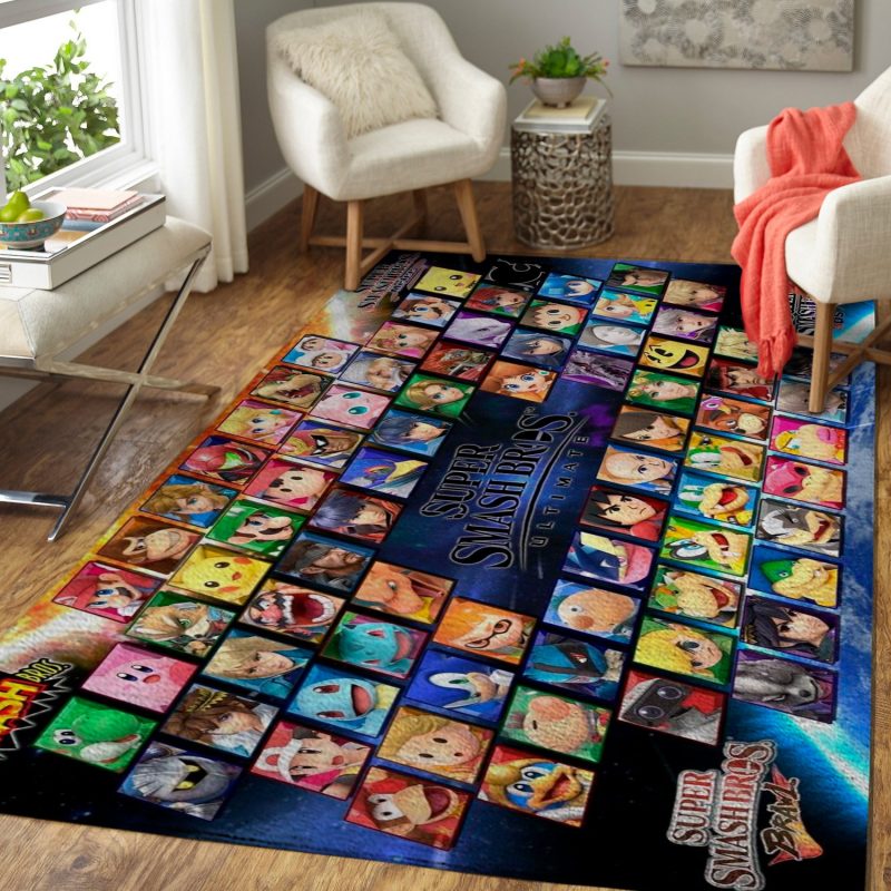 Super Smash Bros Game Living Room Rug Carpet