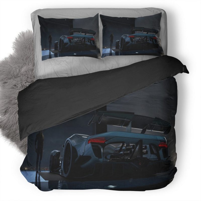 Super Sport Car In Showroom 9A Duvet Cover and Pillowcase Set Bedding Set