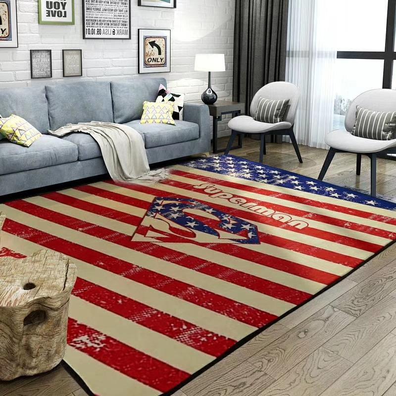 Superman Logo Living Room Rug Carpet