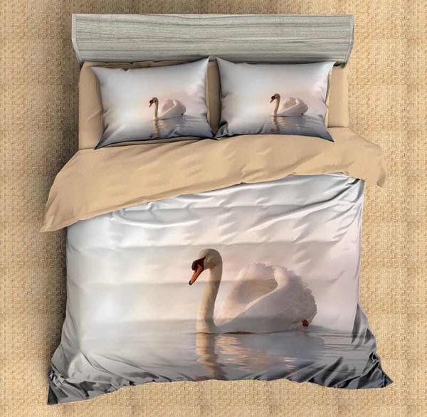 Swan 3 Duvet Cover and Pillowcase Set Bedding Set