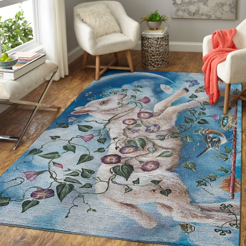 Sweet Sheep Dreams In The Blue Sky Carpet Living Room Rugs