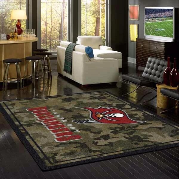 Tampa Bay Buccaneers Camo Carpet Living Room Rugs