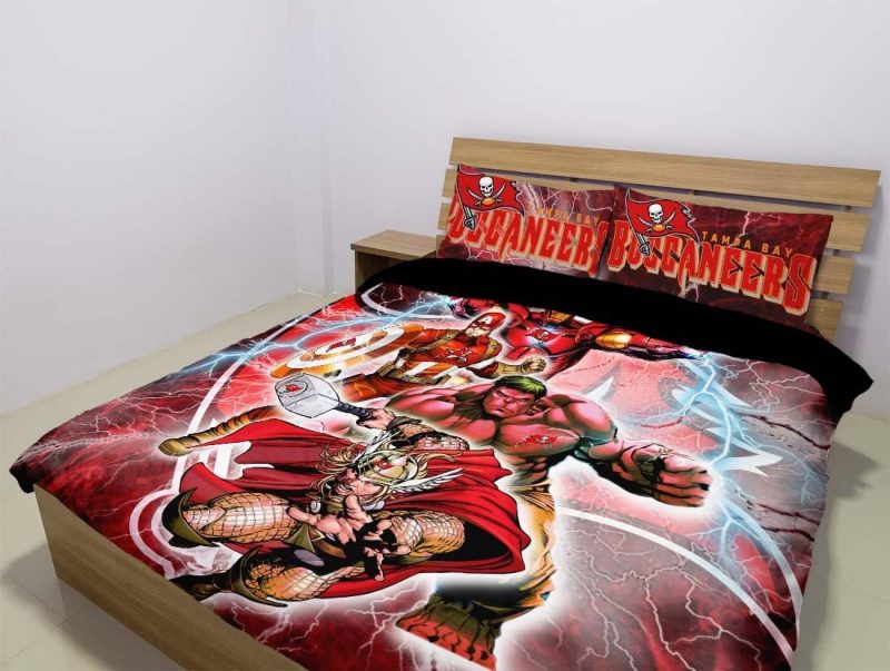 Tampa Bay Buccaneers Duvet Cover and Pillowcase Set Bedding Set 1022