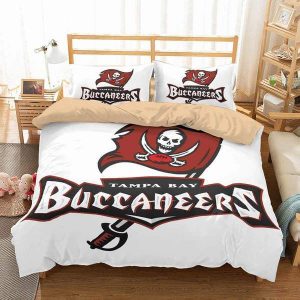 Tampa Bay Buccaneers Duvet Cover and Pillowcase Set Bedding Set 490