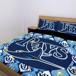 Tampa Bay Rays Duvet Cover and Pillowcase Set Bedding Set 996