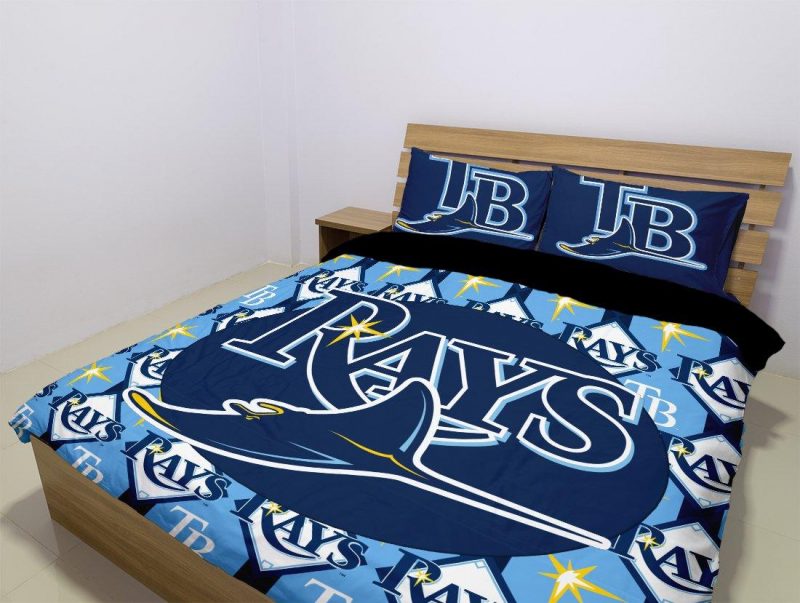 Tampa Bay Rays Duvet Cover and Pillowcase Set Bedding Set 996