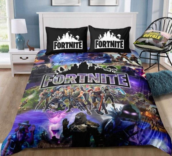 Team 1 Fortnite Gamer Duvet Cover and Pillowcase Set Bedding Set