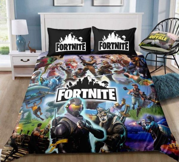 Team 2 Fortnite Gamer Duvet Cover and Pillowcase Set Bedding Set