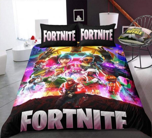 Team 3 Fortnite Gamer Duvet Cover and Pillowcase Set Bedding Set