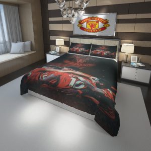 Team Manchester F C Duvet Cover and Pillowcase Set Bedding Set