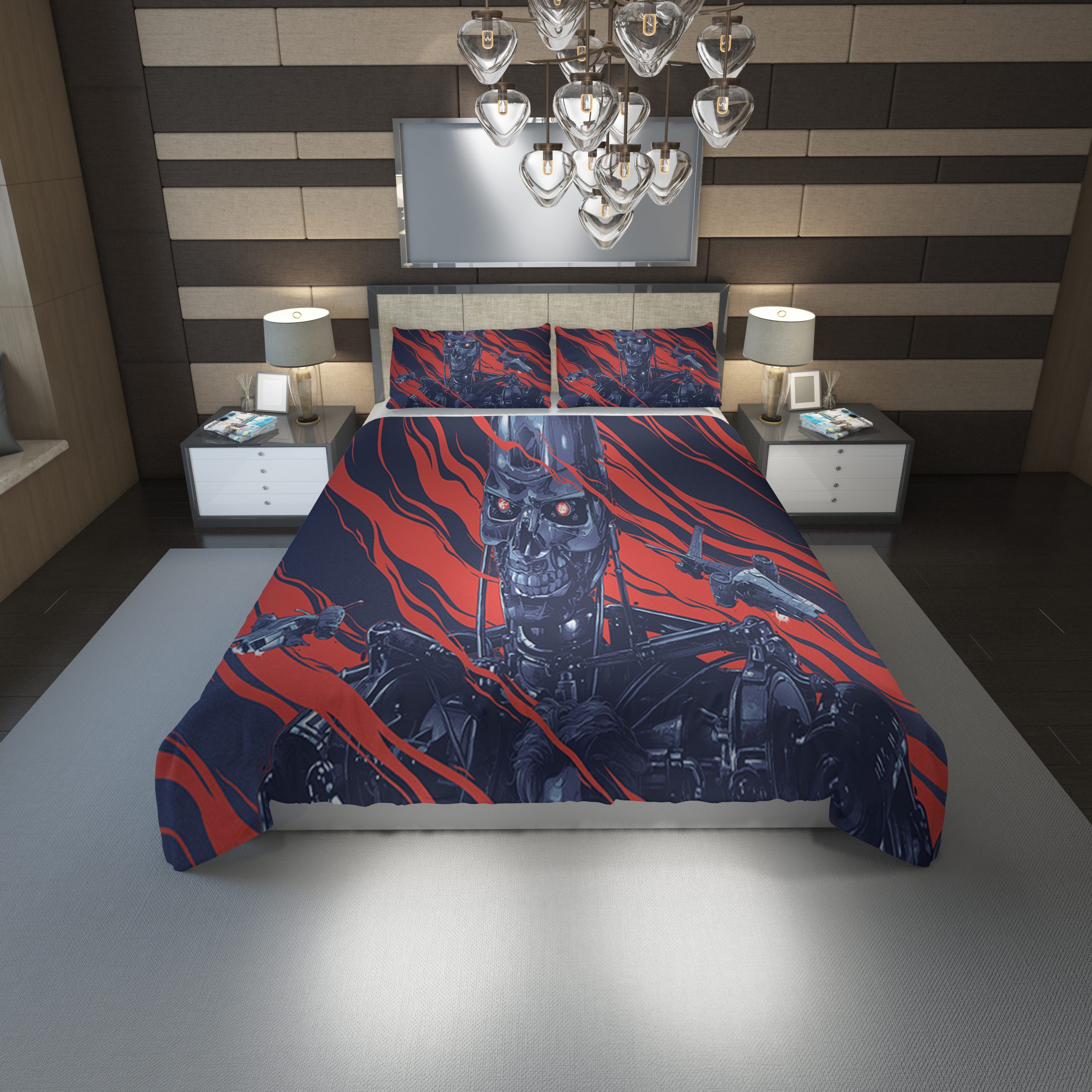 Terminator Dark Fate Hd 18 Duvet Cover and Pillowcase Set Bedding Set