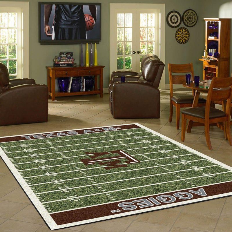 Texas Aandm Rug Team Home Field Carpet Living Room Rugs