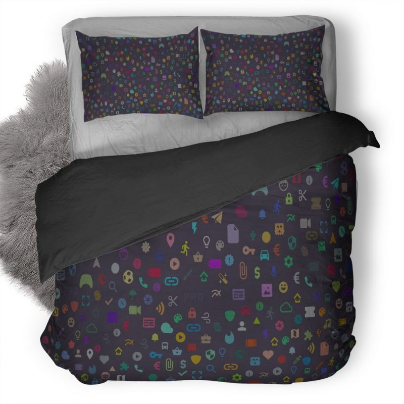 Texture Icons Minimalism Digital Art Y5 Duvet Cover and Pillowcase Set Bedding Set