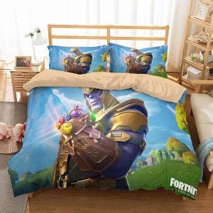 Thanos In Fortnite Duvet Cover and Pillowcase Set Bedding Set