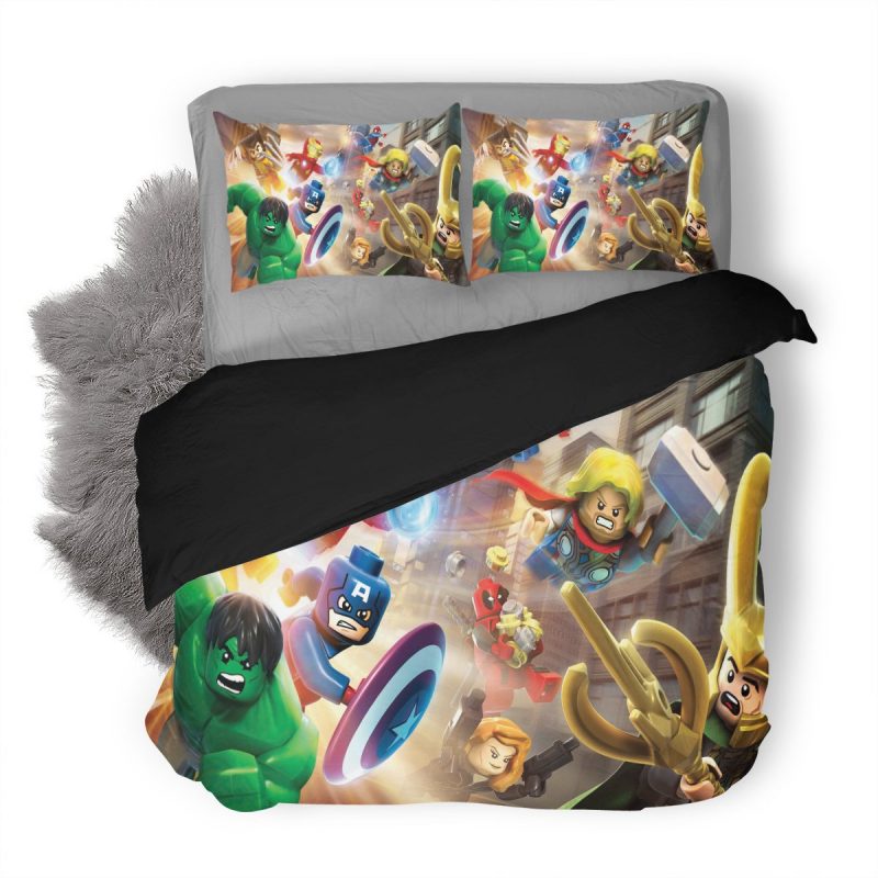 The Avengers Lego Duvet Cover and Pillowcase Set Bedding Set