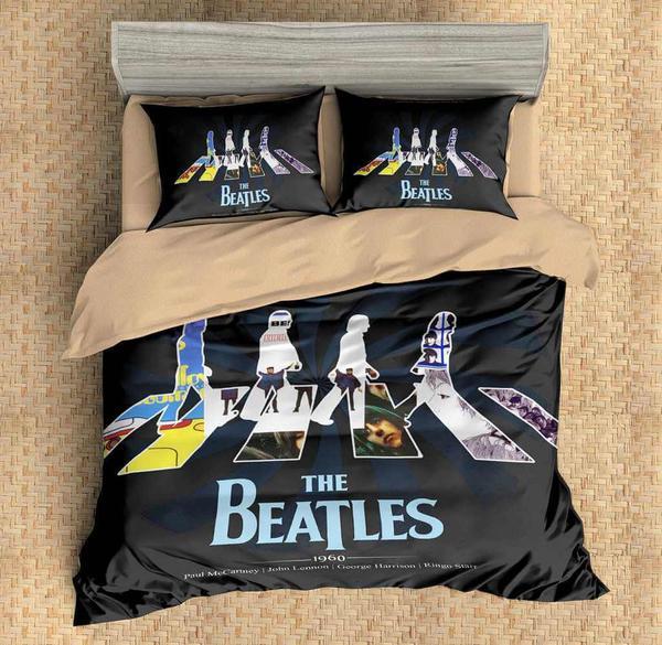 The Beatles ding Duvet Cover and Pillowcase Set Bedding Set