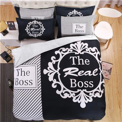 The Boss The Real Boss Couples Duvet Cover and Pillowcase Set Bedding Set