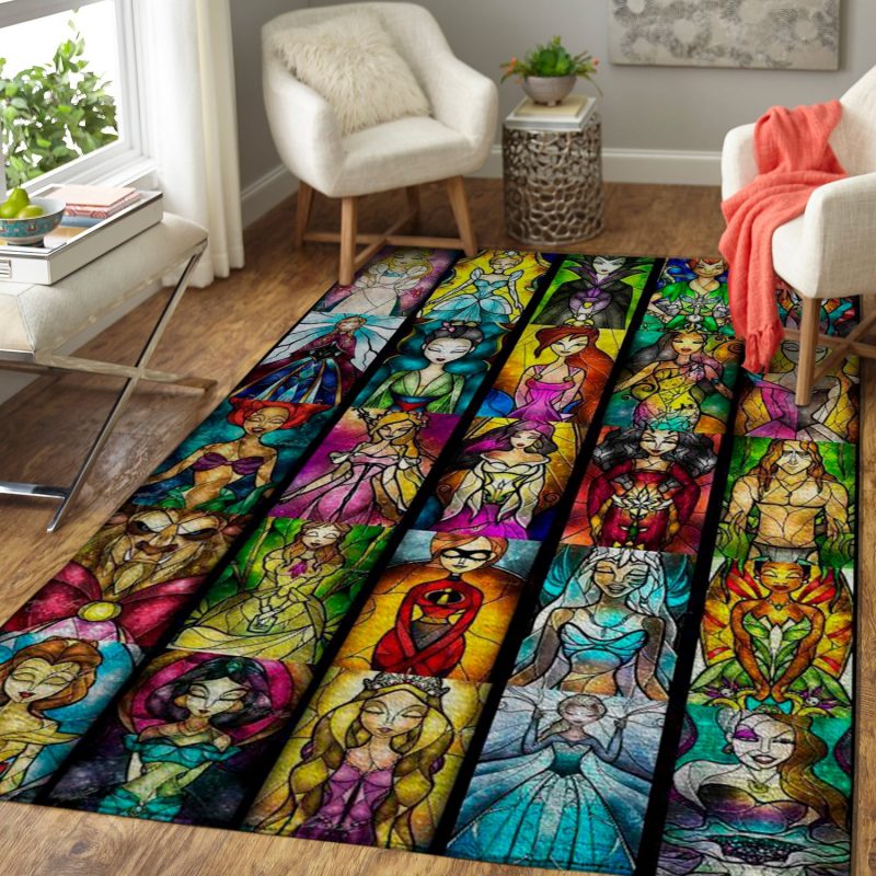 The Disney Female Characters Living Room Rug Carpet