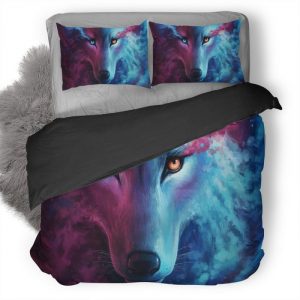 The Galaxy Wolf 7Y Duvet Cover and Pillowcase Set Bedding Set