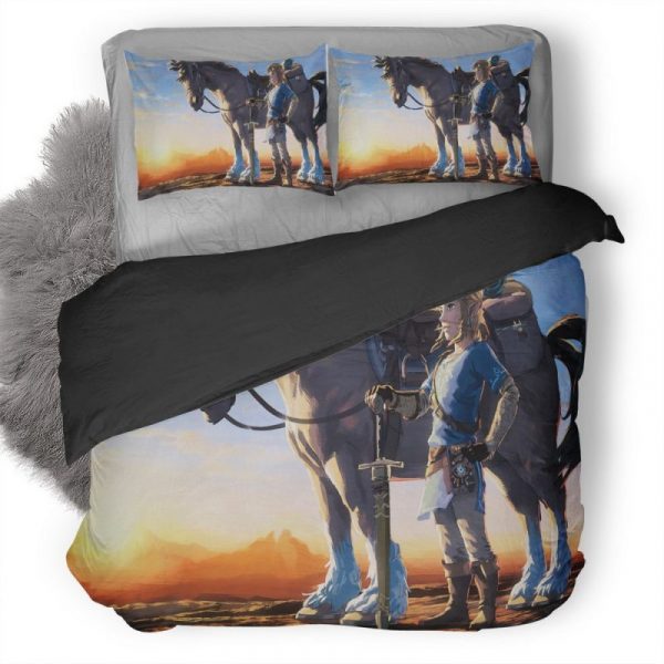 The Legend Of Zelda Artwork Image Duvet Cover and Pillowcase Set Bedding Set