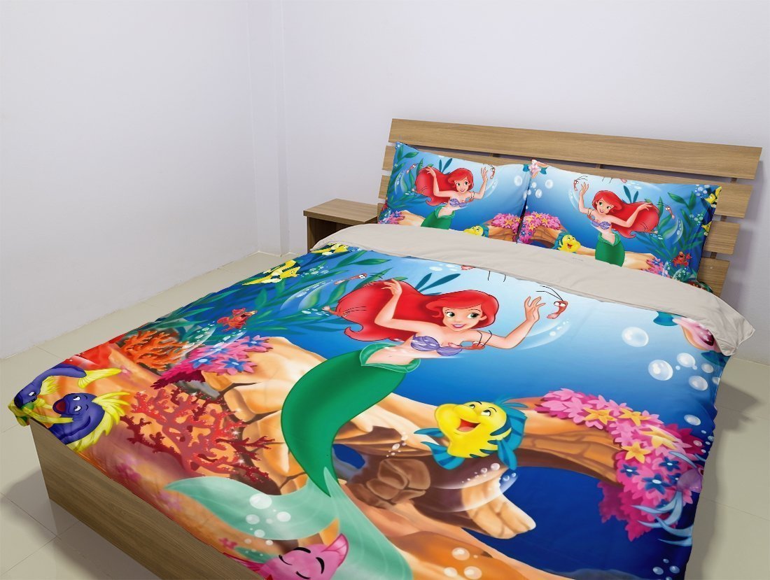 The Little Mermaid Duvet Cover and Pillowcase Set Bedding Set 112