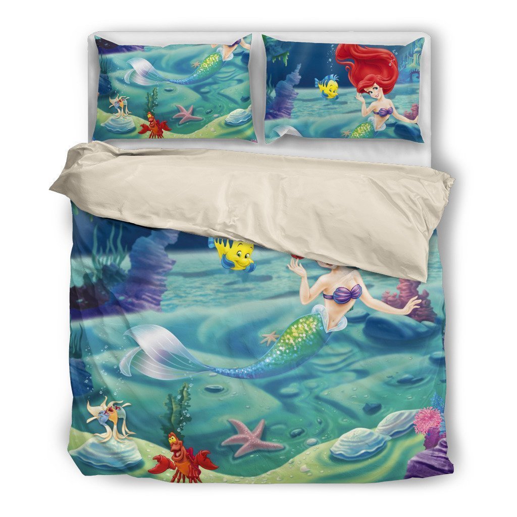 The Little Mermaid Duvet Cover and Pillowcase Set Bedding Set 154