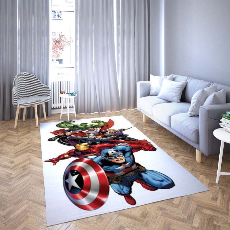 The Marvel Captain America Ironman And Hulk Carpet Living Room Rugs