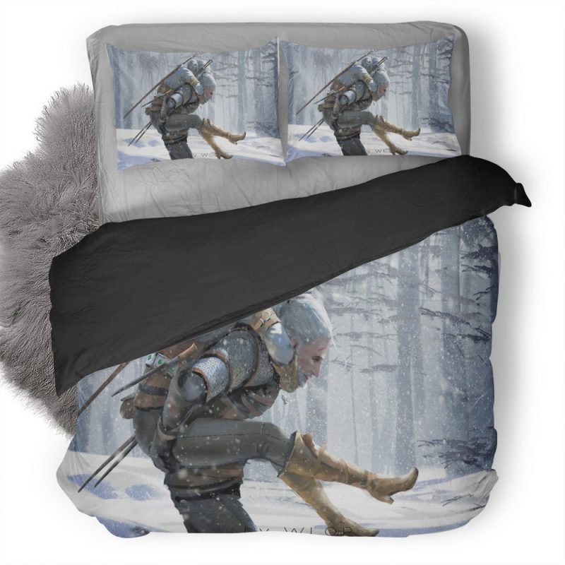 The Witcher 3 Wild Hunt Artwork By Wlop 31 Duvet Cover and Pillowcase Set Bedding Set