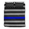 Thin Blue Line Duvet Cover and Pillowcase Set Bedding Set