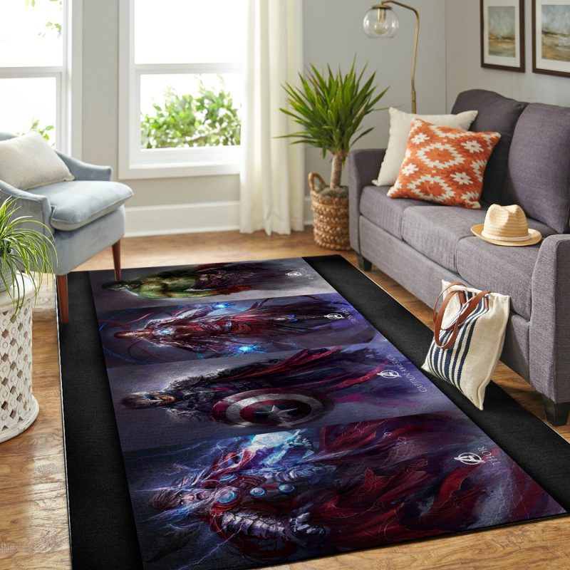 Thor Captain America Iron Man Hulk Living Room Rugs Carpet