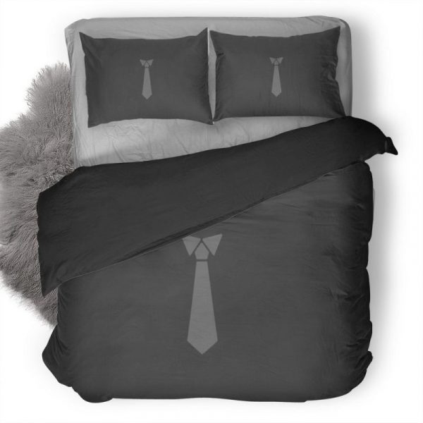 Tie Minimalism Duvet Cover and Pillowcase Set Bedding Set