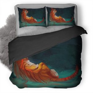 Tiger Artwork W1 Duvet Cover and Pillowcase Set Bedding Set