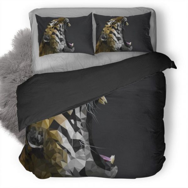 Tiger Digital Art Duvet Cover and Pillowcase Set Bedding Set