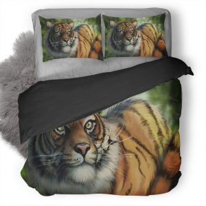 Tiger Digital Artwork Zy Duvet Cover and Pillowcase Set Bedding Set