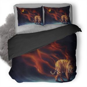 Tiger Fantasy Magical Flame 8P Duvet Cover and Pillowcase Set Bedding Set